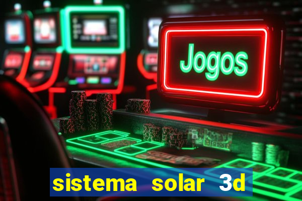 sistema solar 3d em movimento